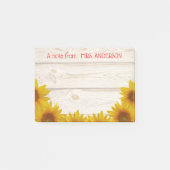 Gänseblümchen auf Shiplap | A Anmerkung vom Lehrer Post-it Klebezettel (Vorderseite)