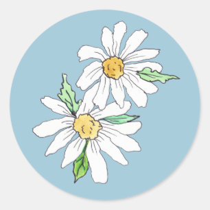 Gänseblümchen-Aufkleber Runder Aufkleber
