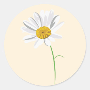 Gänseblümchen-Aufkleber Runder Aufkleber