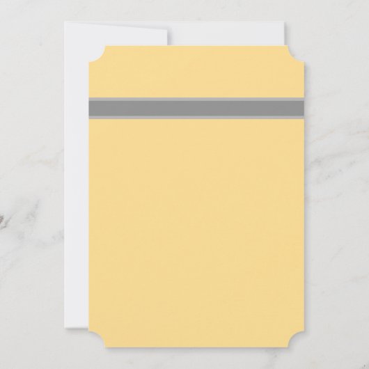 Gänseblümchen-Band - gelbe graue u. weiße Hochzeit Einladung (Rückseite)