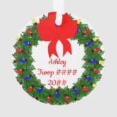 Gänseblümchen-blondes Haar-Kiefern-Kranz mit Bogen Ornament (Rückseite)