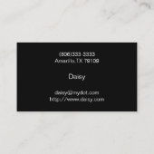 Gänseblümchen blühen Geschäfts-Karte Visitenkarte (Rückseite)