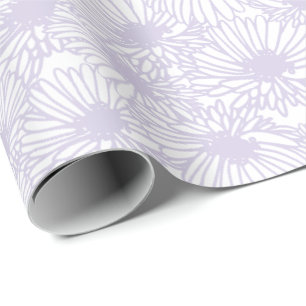 Gänseblümchen blühen - Staubiges Lavendel Geschenkpapier