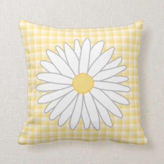 Gänseblümchen-Blume in Gelbem und im Weiß Kissen