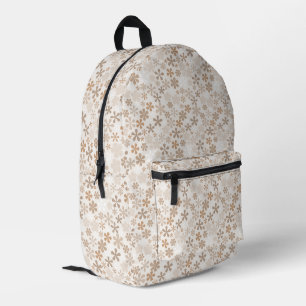 Gänseblümchen Blumen Beige Blumen Ästhetik Ditsy T Bedruckter Rucksack