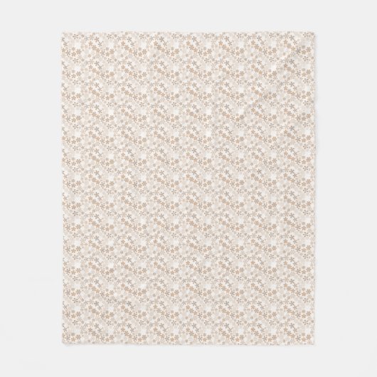 Gänseblümchen Blumen Beige Blumen Ästhetik Ditsy T Fleecedecke (Vorderseite)