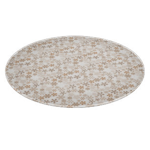 Gänseblümchen Blumen Beige Blumen Ästhetik Ditsy T Schneidebrett