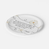 Gänseblümchen-Blumen-Bibel-Zitat-Wissen der Pappteller (Schrägansicht)