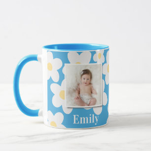 Gänseblümchen Blumen Boho Retro Foto Mädchenhaft R Tasse