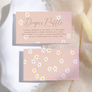 Gänseblümchen Blumen Boho Rosa Floral Babyparty Begleitkarte