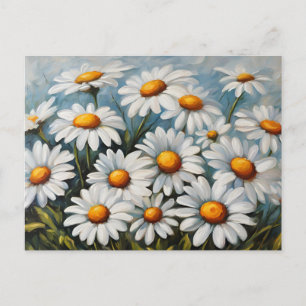 Gänseblümchen Blumen Florale Natur Illustration  Postkarte