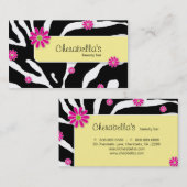 Gänseblümchen-Blumen-Geschäfts-Kartezebra-Gelb BWP Visitenkarte (Vorne/Hinten)