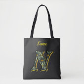 Gänseblümchen-Blumen-Kunst-Monogramm-Initiale N Pe Tasche (Vorderseite)