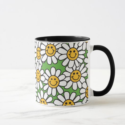 Gänseblümchen-Blumen-Muster Tasse (Rechts)