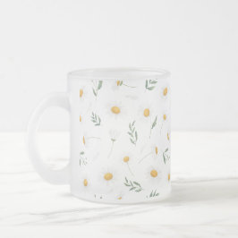 Gänseblümchen-Blumen-Muster-Tasse Mattglastasse
