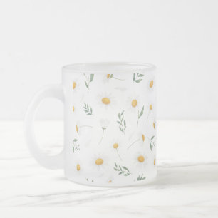 Gänseblümchen-Blumen-Muster-Tasse Mattglastasse
