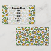 Gänseblümchen-Blumen-Muster Visitenkarte (Vorne/Hinten)