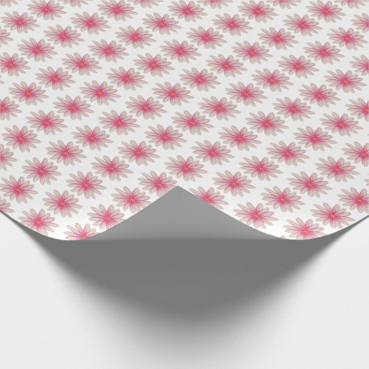 Gänseblümchen-Blumen-Rosa Geschenkpapier (Ecke)