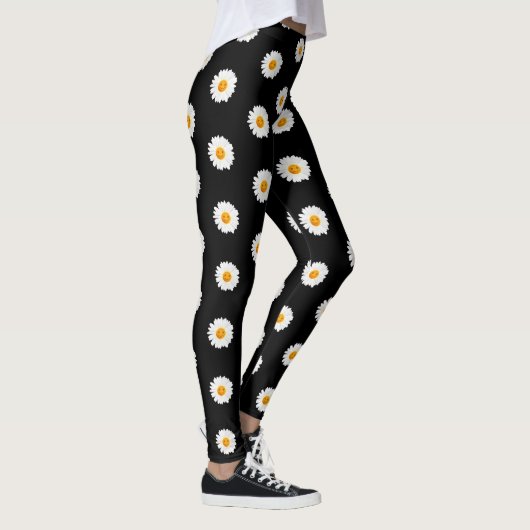 Gänseblümchen-Blumen-Smiley Leggings (Rechts)