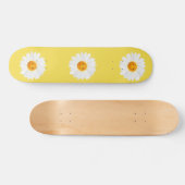 Gänseblümchen-Blumen-Smiley Skateboard (Horizontal)