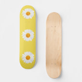 Gänseblümchen-Blumen-Smiley Skateboard (Vorderseite)