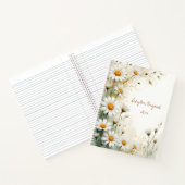 Gänseblümchen-Blumen-Spiral-Journal Botanisch Früh Notizblock (Innenseite)