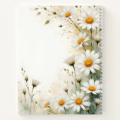 Gänseblümchen-Blumen-Spiral-Journal Botanisch Früh Notizblock (Rückseite)