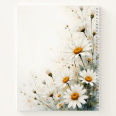 Gänseblümchen-Blumen-Spiralblock Journal Frühling  Notizblock (Rückseite)