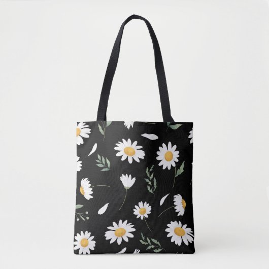 Gänseblümchen-Blumen-Tasche Tasche (Vorderseite)