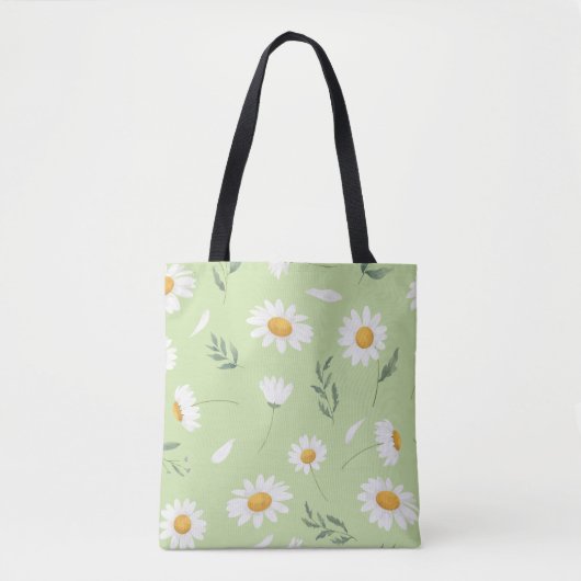 Gänseblümchen-Blumen-Tasche Tasche (Vorderseite)