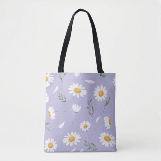 Gänseblümchen-Blumen-Tasche Tasche (Vorderseite)