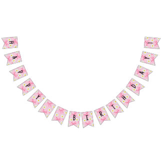 Gänseblümchen-Blumen-und-Schleifen-Geburtstagsgirl Wimpelkette
