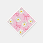 Gänseblümchen-Blumen- und Schleifen-Serviette Serviette (Ecke)