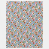 Gänseblümchen-Blumenmuster Fleecedecke (Vorderseite)