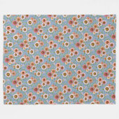 Gänseblümchen-Blumenmuster Fleecedecke (Vorderseite (Horizontal))