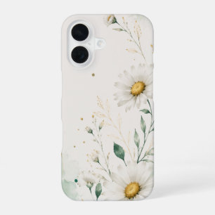 Gänseblümchen-Blumenmuster iPhone 16 Hülle