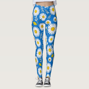 Gänseblümchen-Blumenmuster Leggings