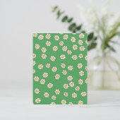 Gänseblümchen-Blumenmuster Postkarte (Stehend Vorderseite)
