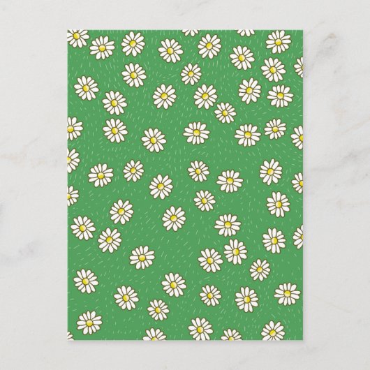 Gänseblümchen-Blumenmuster Postkarte (Vorderseite)