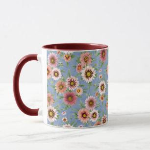 Gänseblümchen-Blumenmuster Tasse