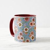 Gänseblümchen-Blumenmuster Tasse (Vorderseite Links)