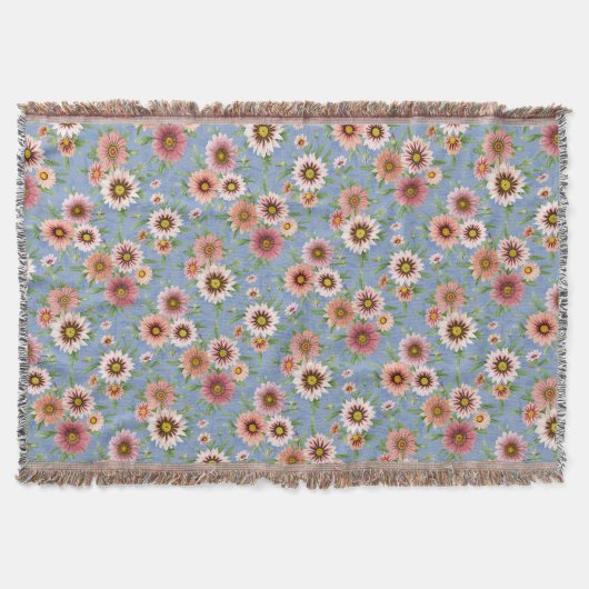 Gänseblümchen Blumenprint Decke (Vorderseite)