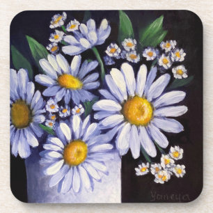 Gänseblümchen-Blumenuhr Getränkeuntersetzer