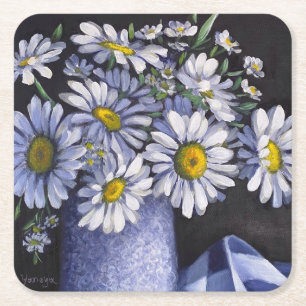 Gänseblümchen-Blumenuntersetzer Rechteckiger Pappuntersetzer