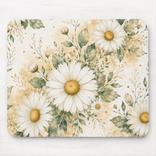 Gänseblümchen Botanisch Mousepad (Vorne)