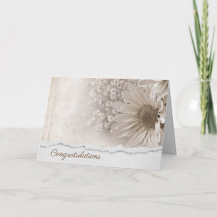 Gänseblümchen-Bouquet Hochzeitsglückwünsche Karte