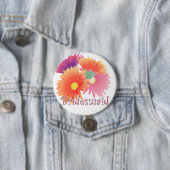 Gänseblümchen-Brautjungfern-Hochzeits-Knopf KRW Button (Beispiel)