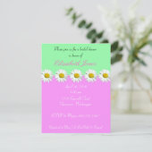 Gänseblümchen-Brautparty-Einladung Einladung (Stehend Vorderseite)