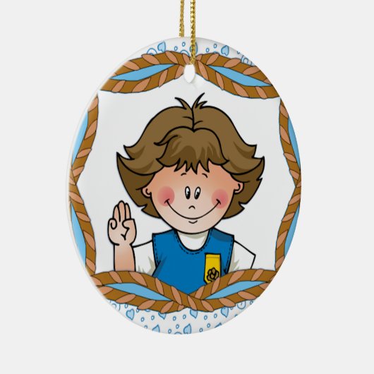 Gänseblümchen brünett keramikornament (Rechts)