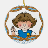 Gänseblümchen brünett keramikornament (Vorne)